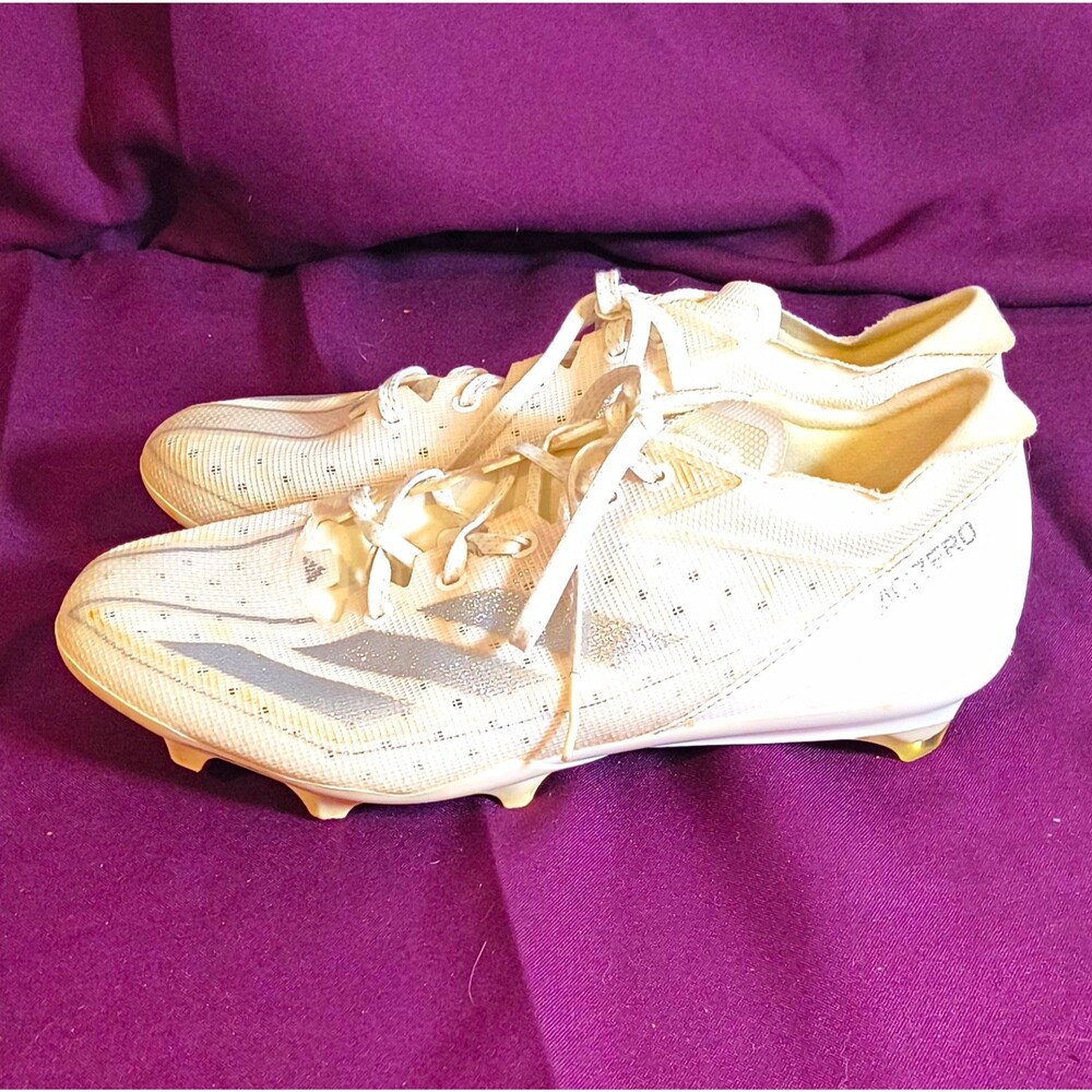 adidas Adizero Football Cleats White Mens US 9.5 Medium (D, M)